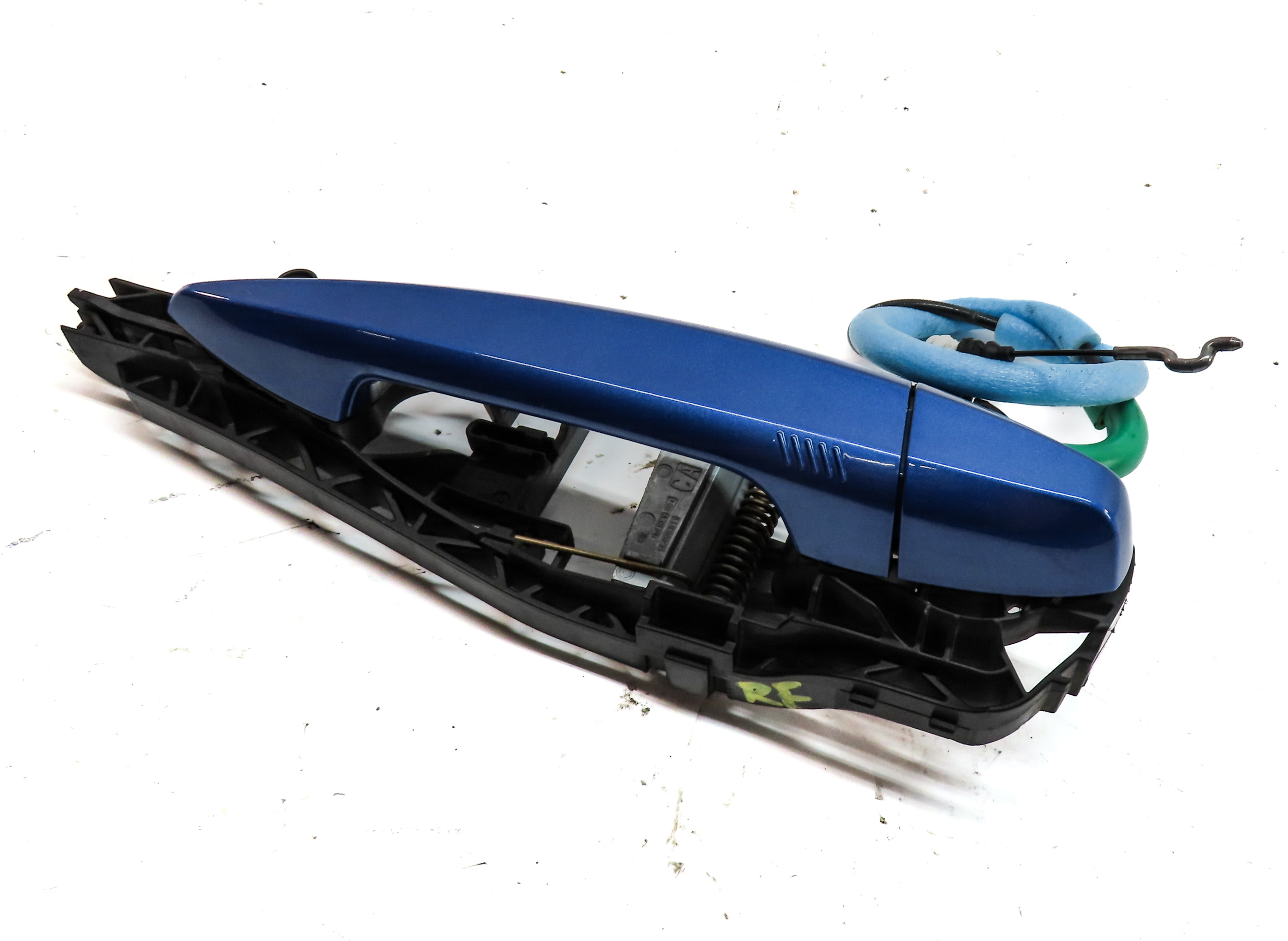 14-21 BMW X1 X2 X5 X6 (F15 F16 F39 F48) FRONT RIGHT COMFORT DOOR HANDLE (Blue) — exact item pictured